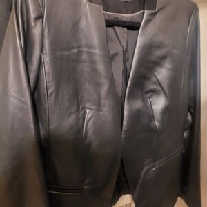 Tahari Black Leather Jacket
